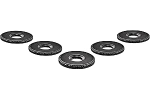 Meinl Cymbals Microphone Rod Counter Nuts – Kontermuttern mit 8mm Gewinde für Mikrofonstab – 5 Stück – Schlagzeug Hardware Zubehör, Schwarz (MRCN5)