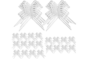 MFCGHXR 20 Lazos Coche Boda,Auto Lazos de Bodas,Doble Handgebunden Con Satén de Rose Satin,Decoración para Coche,Decoración de los Regalos de Boda de los Novios