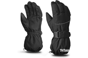ThxToms Kinder Ski Handschuhe Winter Skihandschuhe -15℃ | Winddicht Wasserdicht Warm | Oxford Palme Verdickt Kalt Wetter | Outdoor Sports Snowboard Skifahren | Junge Mädchen