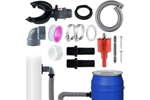 Pyrrhonian Colector de agua de lluvia, 70 – 100 mm, colector de lluvia con accesorios de montaje, conector Speedy para barriles de lluvia, conector para cañones de lluvia de hasta 80 m²
