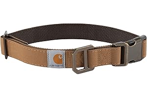 Carhartt W pełni regulowane obroże dla psów, nylonowe, z pasa parcianego, odblaskowe szwy dla lepszej widoczności