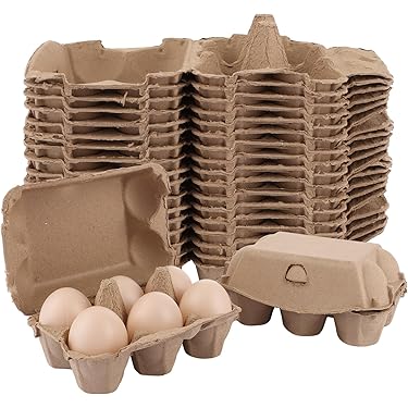 150 stuks transparante eierdozen voor 6 stuks, eierhouder voor 6 eieren
