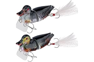 Funzhan Topwater Bass Lures Fishing Hard Baits Crankbaits Swimbaits Artificial Slow Sinking Bionic Segmented Multi Jointed for Bass Trout Crappie Pike Saltwater Freshwater