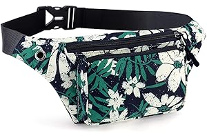 HAWEE Sac Banane Sport Sac de Taille de Voyage Sac Ceinture de Course Unisexe Léger Multicolore Sac de Course avec Ceinture Réglable et Prise Casque pour Homme Femme Sport Randonnée Jogging Vélo