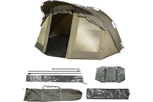 CARPZILLA Fishing Bivvy With Door And Windows Waterproof Portable Outdoor Shelter Camping Fishing Tent