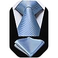 SetSense Men's Plaid Jacquard Woven Tie Necktie Set