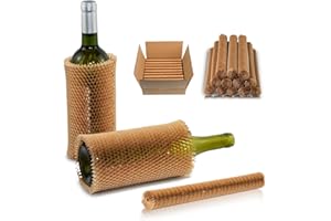 SZSYUMUNION Confezione da 12 custodie protettive per traslochi, carta da imballaggio a nido d'ape, per barattoli di vetro, tazze, bottiglie di vino, materiali di imballaggio (22 cm)