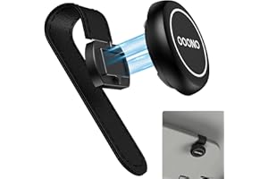 SUPMEGA Magnetic Car Sun Visor Holder for OOONO CO-Driver NO1, Leather Sun Visor Mount with Built-in Magnets Compatible with OOONO NO1 Speed Camera Alarm