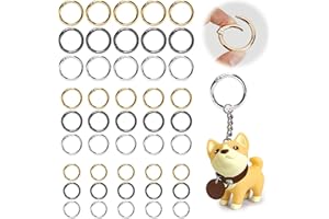 EKOCEV 45Pcs Mosqueton Redondo Anilla, Mosquetón de Resorte Redondo de Aleación de Zinc 25mm 20mm e 15mm, Hebilla Llavero Anillo Resorte para Manualidades y Accesorios de Bolsos, 3 Colores
