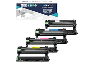 LCL Unidad de Tambor DR-241 DR241 DR241CL DR-241CL Reemplazo para Brother DCP-9015CDW DCP-9017CDW DCP-9020CDW DCP-9022CDW HL-3140CW HL-3142CW 3150CDN para Negro o Cian o Magenta o Amarillo(4Pack KCMY)
