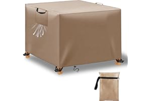 BHFRGAS Garden Furniture Covers Waterproof，70x70x70cm Outdoor Furniture Covers Waterproof，420D Oxford Fabric Patio Furniture Covers Waterproof for Rattan Garden Furniture Table Chair Sofa（Khaki）