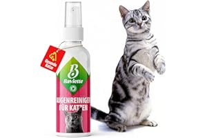 Baviette Cat Care Set: (300 times) Probiotic Tear Stain Remover and Eye Cleaner for Cats, Ideal for Daily Eye Care, Gentle Cleaning with Eye Pads (Eye Care 100 ml)
