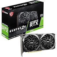 MSI GeForce RTX 3060 VENTUS 2X 12G OC Gaming Graphics Card - 12GB GDDR6, 1807 MHz, PCI Express Gen 4, 192-bit, 3x DP (v1.4), 