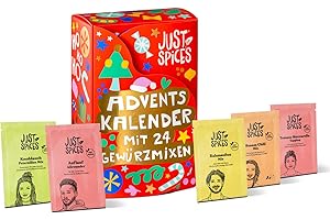 ‎JUST SPICES Just Spices Kleiner Gewürz Adventskalender 2025 I 24 Gewürzmixe im Probierformat I Mit 24 passenden & vielseitigen Rezepten für Dezember I Auch prima als Geschenk
