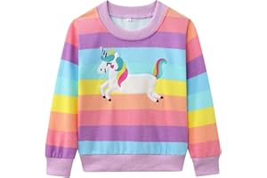 SMAZERO Little Girls Sweatshirt Long Sleeve Cotton Jumper Casual Kids Christmas Shirt Tops Childrens Pullover T-Shirt for Toddler Clothes Age 2-7 Years