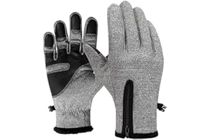 SHOLOV Guanti invernali, guanti invernali caldi tattili antiderapant super morbidi guanti lavorati a maglia sport inverno guanti ciclismo ciclismo moto per uomo donna