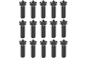 LANKEGU Set di 15 ugelli temprati per stampante 3D Anycubic Vyper, 7 ugelli da 0,4 mm e 2 pezzi da 0,2 mm, 0,6 mm, 0,8 mm, set di ugelli resistenti all'usura per Anycubic Vyper, Kobra Plus, Kobra Max