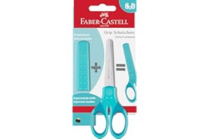 181554 4005401815549 Faber-Castell - 181554 Nożyczki szkolne Grip. Turkusowy