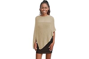 creazioni unique Poncho Bolardo de Mujer Elegante de Ceremonia o Noche - Poncho Mujer Verano y Primavera de Red de Viscosa Térmica con Esencia de Flor de Cerezo