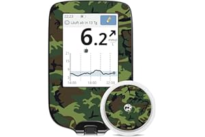 Diasticker® | Freestyle Libre Sticker - autocollant en vinyl pour lecteur et capteur, stickers, sensor, reader - Camouflage