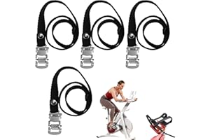 QIANEFFORT Spin Bike Pedal Straps,4 PCS Nylon Spin Bike Straps,Adjustable Foot Pedal Straps,Anti-slip Bicycle Pedal Straps,Bicycle Pedal Toe Straps for Exercise Spin Bike and Outdoor Bicycle