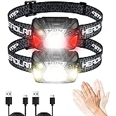 Lampada Frontale A LED Ricaricabile 2000 Lumen - Grandangolo 230° E IPX5 Impermeabile, 2 LED - 2