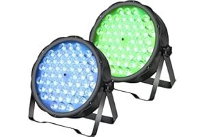 BETOPPER Jeux de lumiere soiree DJ éclairage de scène 54 * 1.5W lumière fête Par LED Projecteur DMX RGB 3 en 1 Lumière disco Lamp de Scène pour spectacle bar club mariage LPC008S (2 pièces)