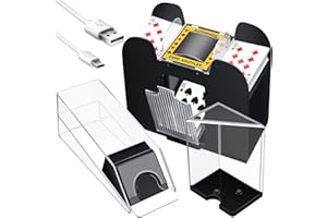 Aoriher Blackjack Spielset inklusive Automatisches 6 Deck Kartenmischers 6 Deck Blackjack Schuh und 6 Deck Ablageschale für Karte Familien Heim Pokerspiel, 3 Stücke