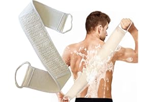 CHENIVESSS Luffa Exfoliant Pour Le Dos, Loofahs Gommage Arrière, Sangle Lave Dos, 70cm Brosse Pour le Dos, Nettoyage et Exfoliation Efficaces, pour les Femmes Hommes