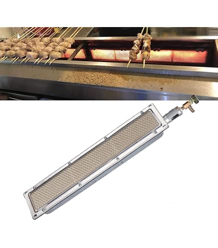 Brûleur Infrarouge En Céramique Pour Barbecue à Gaz - Dimensions 41x8 Cm - Pour Cuisson Uniforme, Séchage Alimentaire - Métal Et Céramique - 11