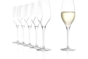 Stölzle Lausitz Calici da Champagne Exquisit Set da 6, 265ml – Eleganti Flûte in Cristallo Ideali per Champagne, Prosecco & Spumanti – Lavabili in Lavastoviglie e Resistenti agli Urti