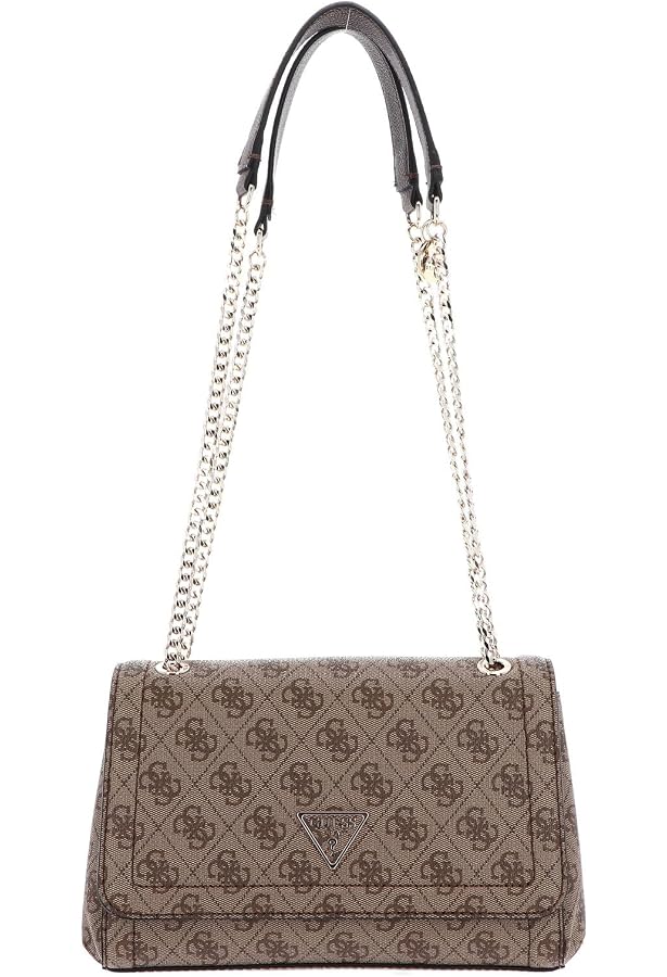 GUESS Silvye Schultertasche White – Wandelbare Crossbody Bag Mit Krokoleder-Optik, 26x14x6 Cm