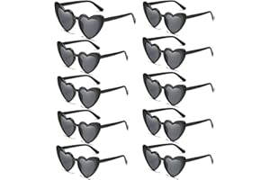 kiimiipa 10pack Heart Sunglasses,Sunglasses Womens,Vintage Love Heart Sunglasses For Women Men Kids,Uv400 Protective Sunglasses Wedding Sunglasses Party Sunglasses Outdoor