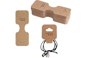 GUGUGO 100 Stück Preisschilder,Schmuck Verpackung,Preisetiketten,Schmuckverpackungen,Preisschilder Anhänger,Preisschilder Etiketten Kraftpapier Halsketten Ohrringkarten für Halskette Ohrringe Armband