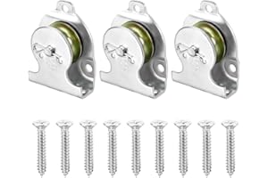 Jubaopen 3 Stück Umlenkrollen Riemenscheibe Flaschenzug Seilrolle Stahlseil Einzelsatz Flaschenzug Einzelhaken Schwenken Rolle Block Umlenkrolle für Seile Stahlseil Tragkraft 190kg