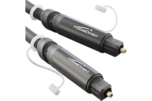 KabelDirekt – Optyczny kabel audio z 0% stratą sygnału i ochronną nakładką – 3m – Kabel TOSLINK czarny (S/PDIF, światłowodowy do kina domowego/wzmacniaczy/Gaming/PS4/Xbox)