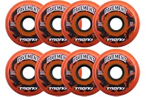 TronX Outdoor Pavement Asphalt Hilo 4-76MM/4-80MM 85A Inline Roller Hockey Wheels 8 Pack