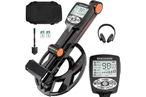 SUNPOW Metal Detector, Pieghevole Professionale per Adulti, Modalità Pinpoint, Disc, Notch e All Metal, Monitor LCD con Retroilluminazione, Rilevatore Impermeabile con Albero Regolabile…