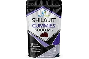 Himalayan Shilajit Gummies | 5000mg High Strength | 60 Count | Pure Shilajit for Men and Women | Purpleberry Flavoured | Vegan | 85+ Trace Minerals, Rich in Fulvic Acid | Energy Immune | by NutriVolv