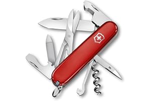 Victorinox Couteau de Poche Companion, 16 Fonctions, Outil Multifonction, Outil de Poche, y c. Ciseaux, Tournevis, Stylo à Bille, Swiss Made, Rouge