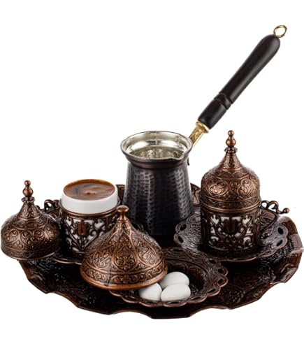 Ensemble de Tasses à Café en Céramique Argent et Or - Vy Turkish Coffee Sets Ensemble de Tasses à Café en Céramique Argent et Or - Vy Turkish Coffee Sets