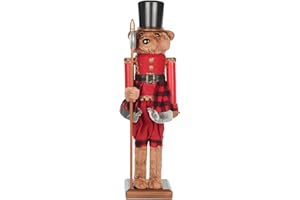 URBNLIVING Teddybär, Nussknacker, Solider in Uniform, Dekoration, Ornament, Statue, Geschenk, Heimdekoration (75 cm)