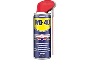 WD-40 Produit Multifonction Spray Double Position Sans Silicone Non Conducteur Compatible Plastiques, Caoutchoucs, Tous Métaux 200 ML