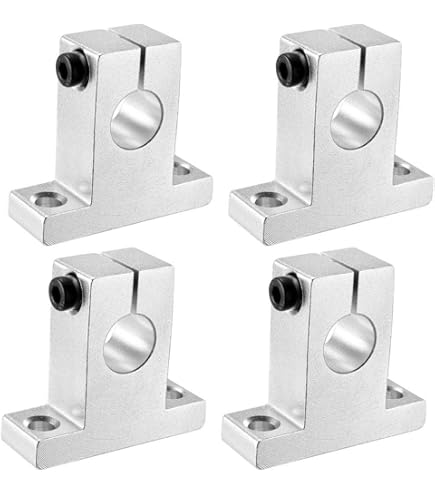 4PCs KFL08 ID8mm Mounted Flange Block Bearings Self Aligning Zinc Aluminum Alloy Support For 384613