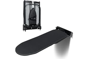 ‎DUWEE Duwee Ścienna Deska do Prasowania z Uchwytem na żelazko, Składana Deska do Prasowania na Scianie, Kompaktowa, Oszczędność Miejsca, Czarny, 31 x 91,5 cm