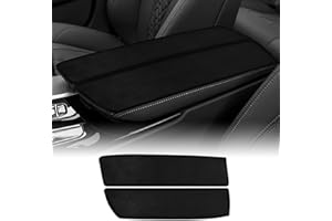FDAIUN Nero Center Console Pad Auto Bracciolo Pad Auto Bracciolo Box Sedile Protezione della Copertura per BMW Serie 5 6 (18-22) GT F10 F11 G30 G32 (11-22) 2 Pezzi