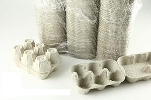 emballage garrigou - 51 boites pour 6 Oeufs Grises en Carton pour Vente à la Ferme, marché, revendeurs, fermiers, commerçants ou Transport