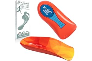 Correct-Position Orthotic Insoles: Plantar Fasciitis Relief | 3/4 Length | Arch Support for Overpronation & Flat Feet - Reduce Heel, Knee, & Back Pain | Men, Women, Kids Running | 1 Pair