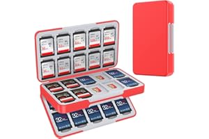 HEIYING Speicherkarten Etui für SD Karten und Micro SD Karten,tragbarer SD SDHC SDXC Micro SD Karten Aufbewahrung mit 40 SD-Kartensteckplätzen & 40 Micro-SD-Kartensteckplätzen.