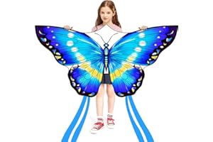 'HONBO Butterfly Kites for Kids & Adults,55'' x 28'' Large Beginner Kite for Kids Ages 4-8, Kids Kite Easy to Fly for Beginners,Beach Kites for Outdoor Activities & Family Trip'